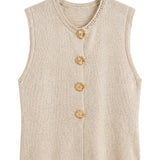 Vestito in Poliestere Beige