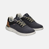 Scarpa stringata in Pelle Vegana Blu Navy