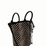 Borsa a Mano in Pelle Vegana Bianco