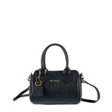 Borsa a Bauletto in Vera Pelle Nero Pierre Cardin