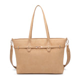 Borsa a Mano in Pelle Vegana Marrone