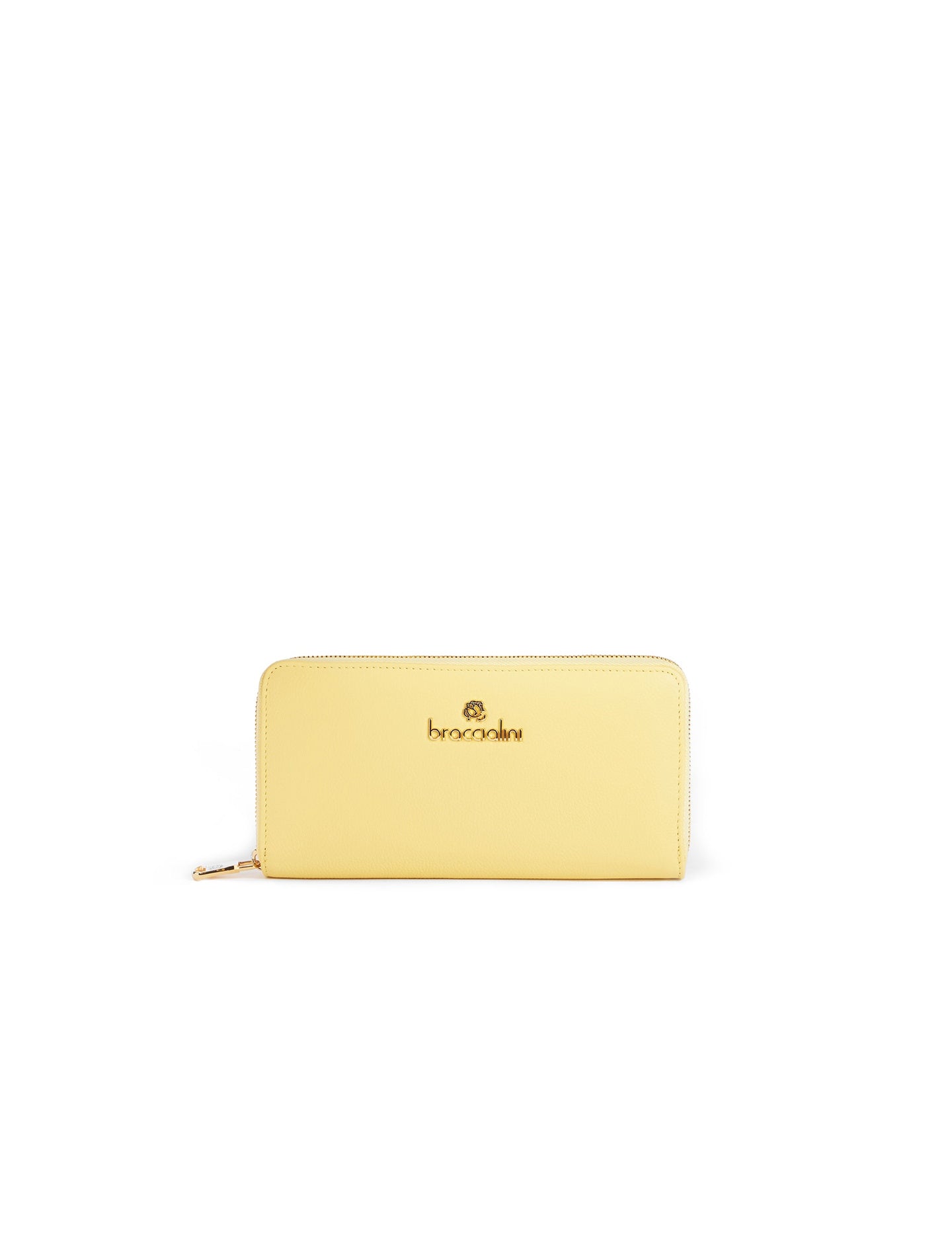 Portafoglio Donna in Vera Pelle Giallo Braccialini