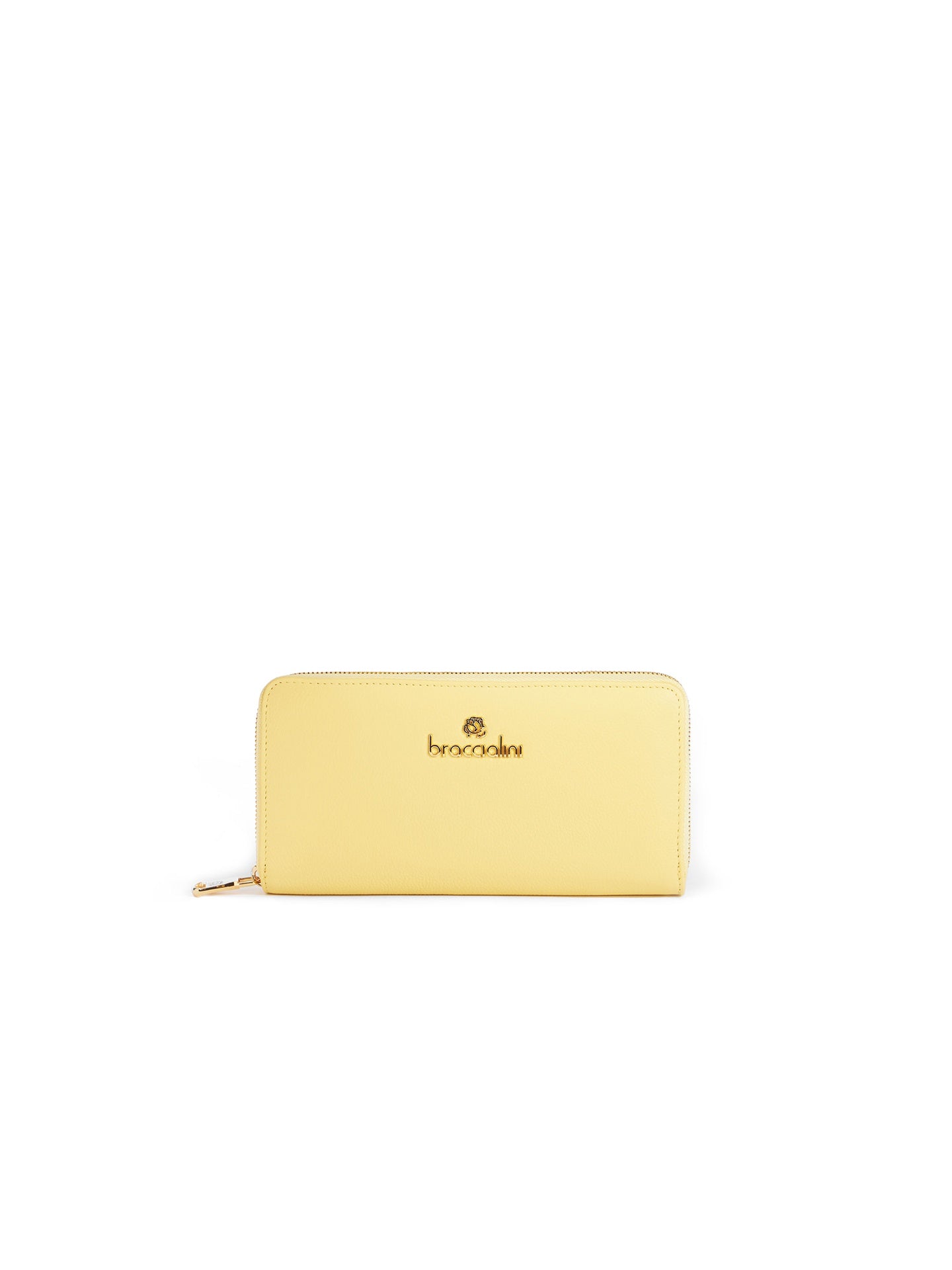 Portafoglio Donna in Vera Pelle Giallo Braccialini