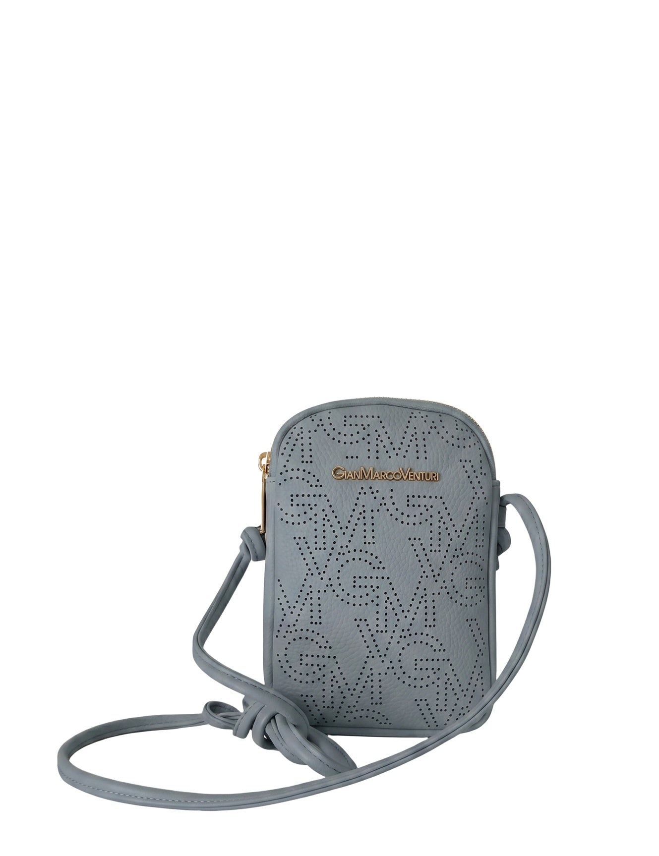 Borsa a tracolla in Pelle Vegana Azzurro GianMarco Venturi