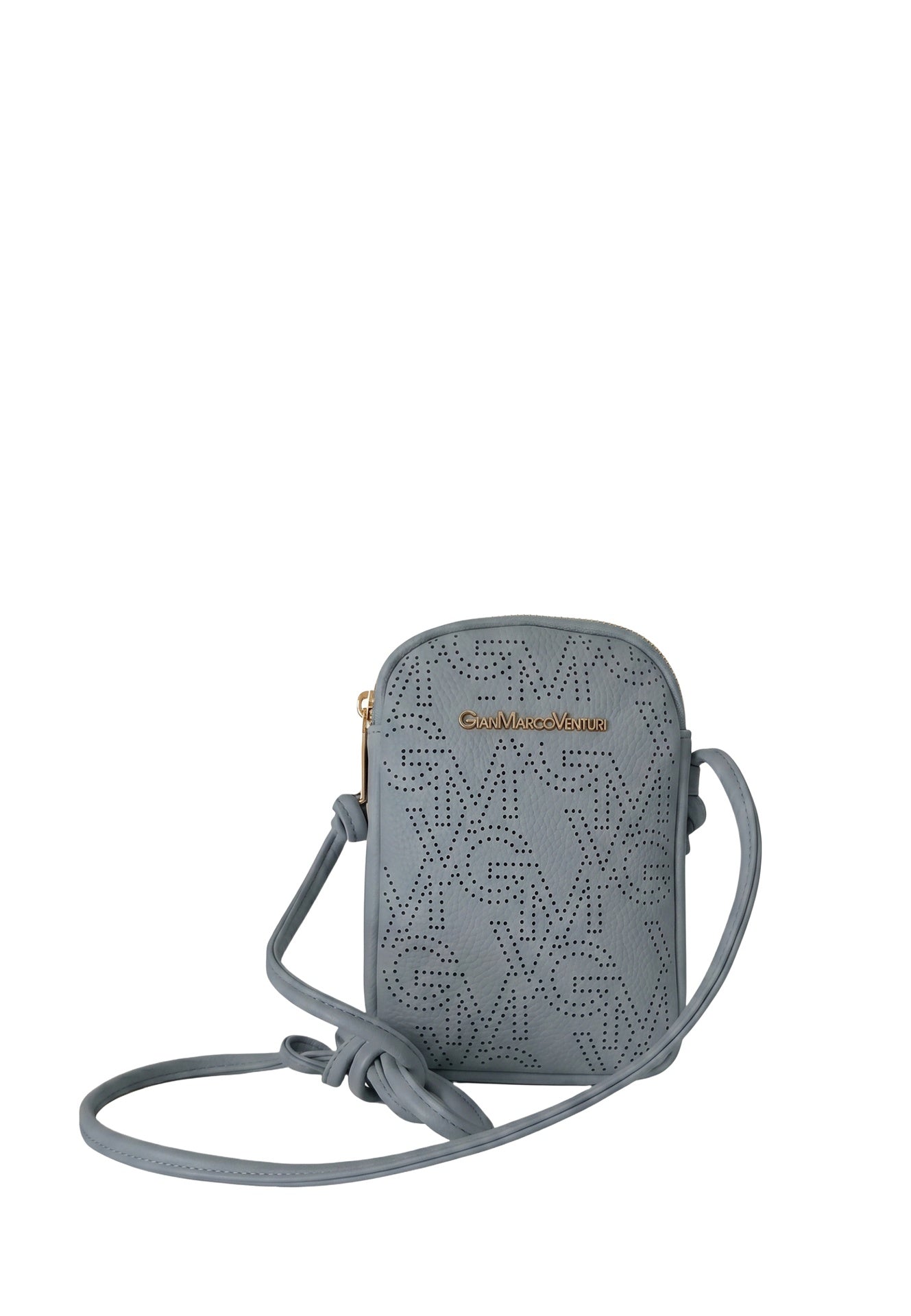 Borsa a tracolla in Pelle Vegana Azzurro GianMarco Venturi