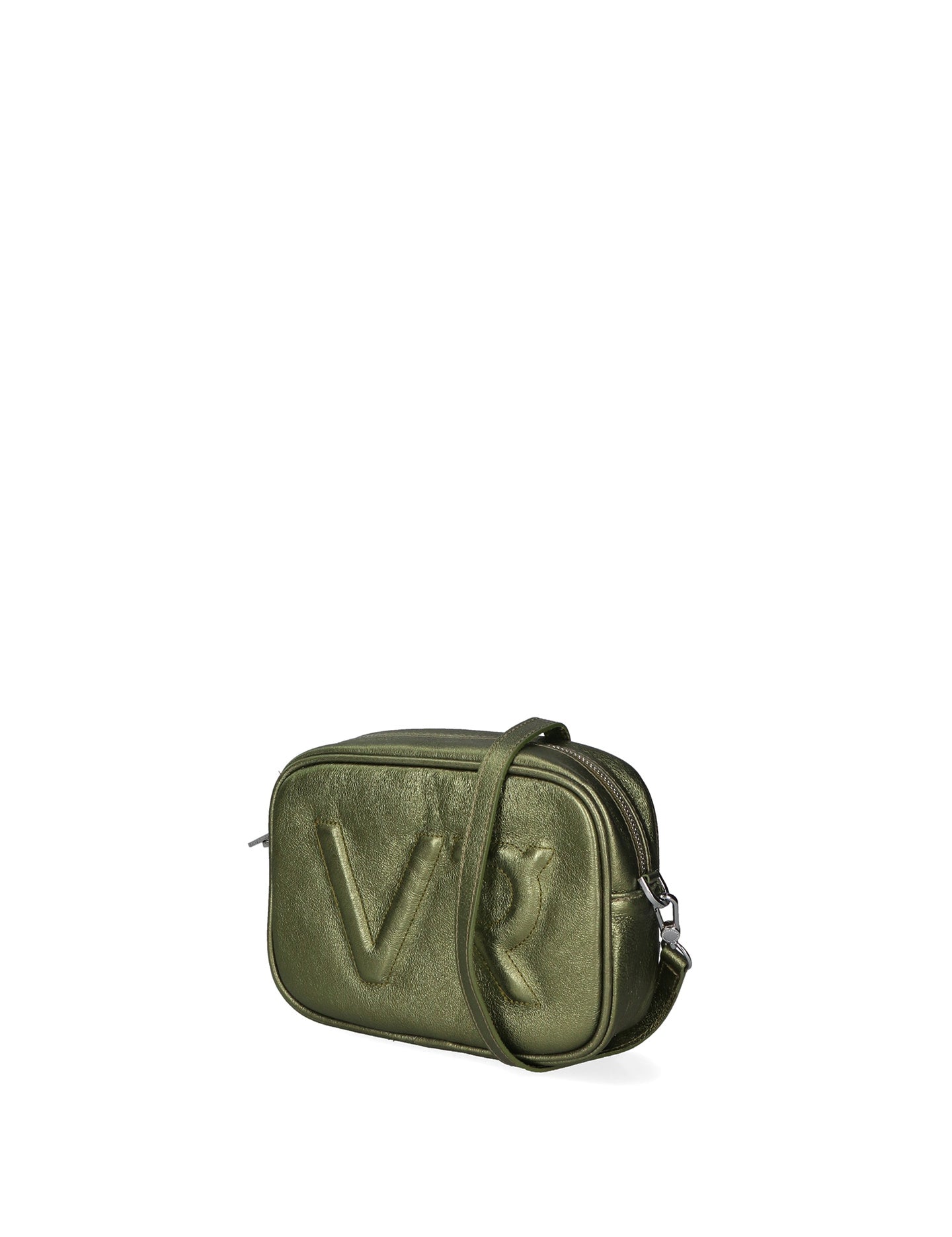Borsa a Tracolla in Genuine Printed Suede Leather Verde