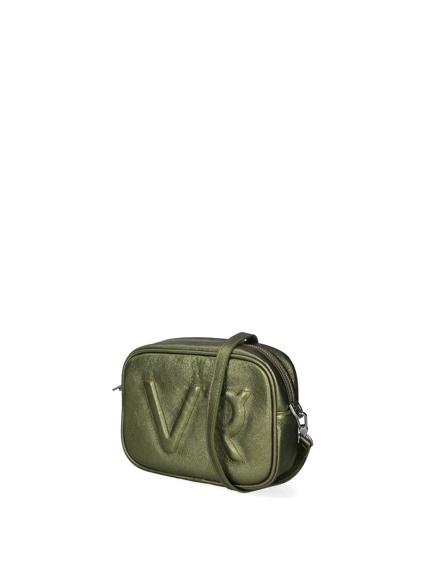 Borsa a Tracolla in Genuine Printed Suede Leather Verde