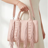Borsa a Mano in Polyurethane Rosa
