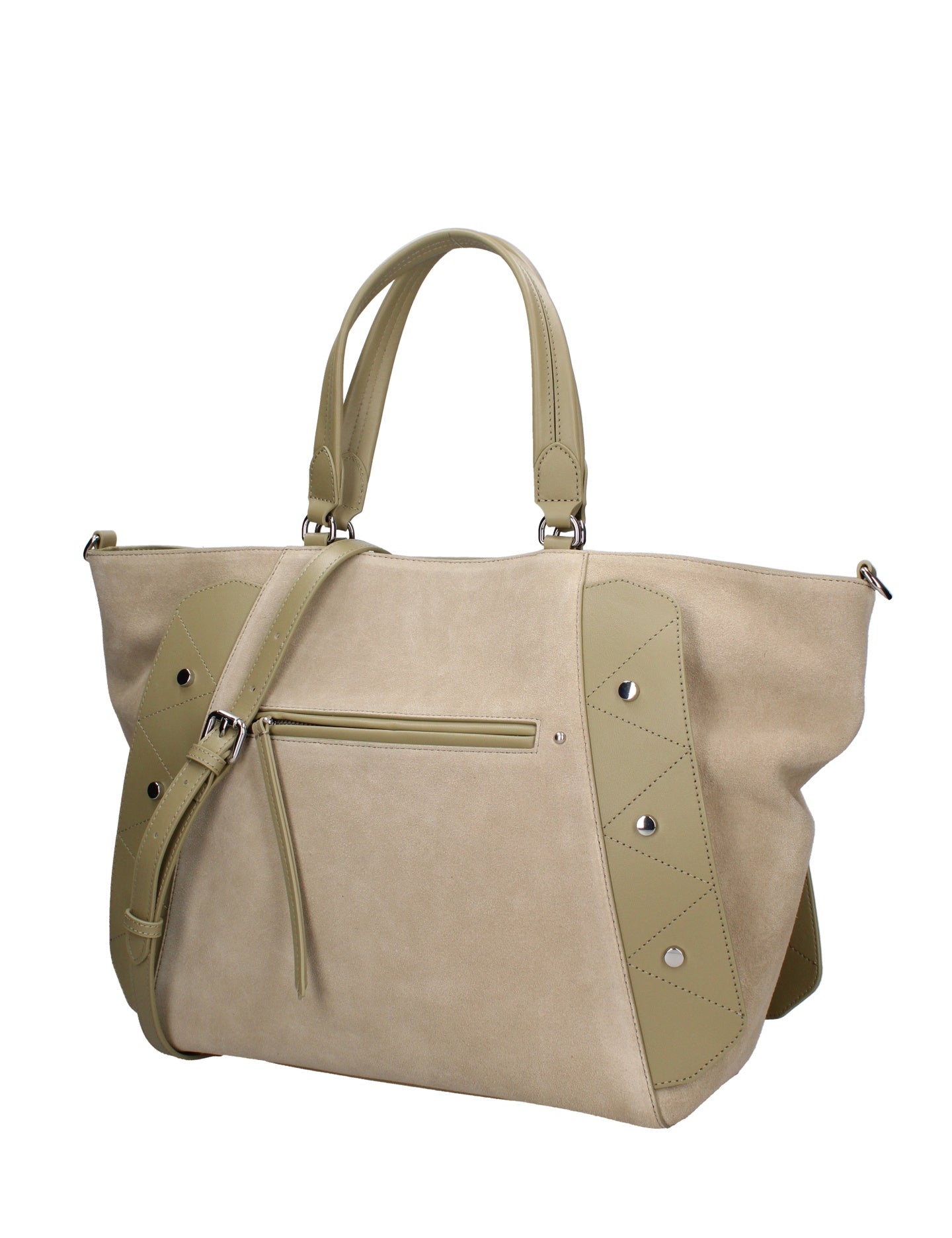 Borsa a Mano in Vera Pelle Verde