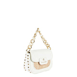 Bolso de hombro de poliéster blanco