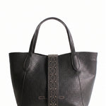 Borsa a Mano in Pelle Vegana Nero