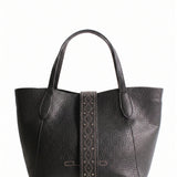 Borsa a Mano in Pelle Vegana Nero