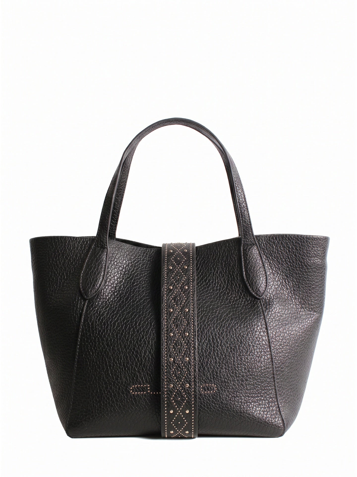 Borsa a Mano in Pelle Vegana Nero