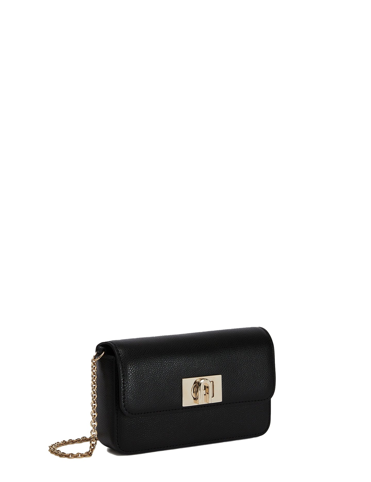 Borsa a Tracolla in Palmellato Leather Nero