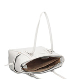 Bolso de compras de piel vegana blanca