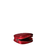 Borsa a Tracolla in Genuine Printed Suede Leather Rosso