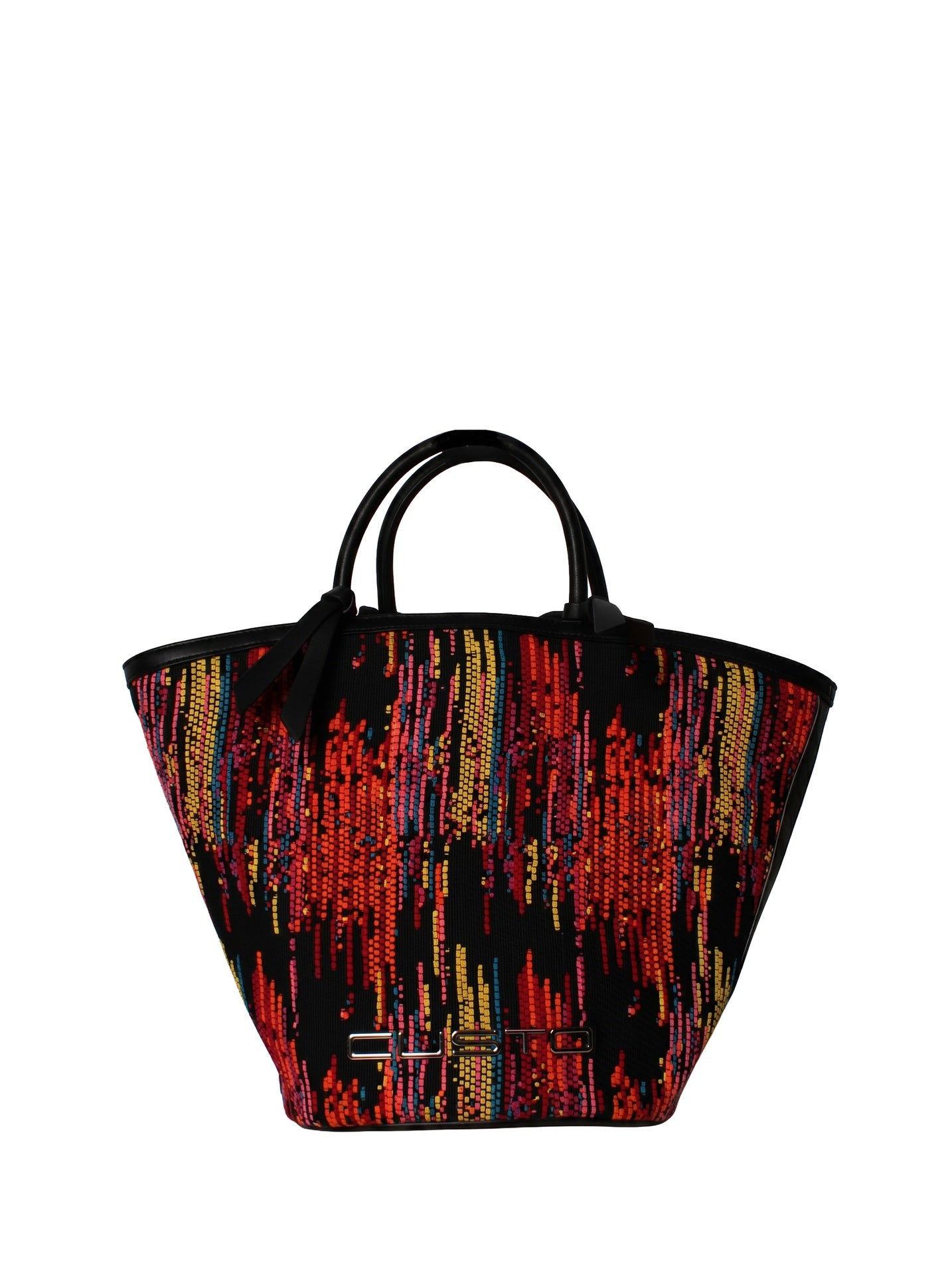 Borsa a Mano in Pelle Vegana Giallo