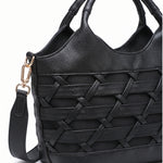 Borsa a Mano in Polyurethane Nero