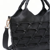 Borsa a Mano in Polyurethane Nero