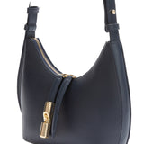 Borsa a Spalla in Pelle Blu Scuro