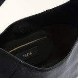 Borsa a Spalla in Dollaro Leather Nero