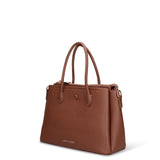 Borsa a Mano in Pelle Vegana Marrone