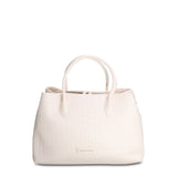 Borsa a Mano in Pelle Vegana Bianco Pierre Cardin
