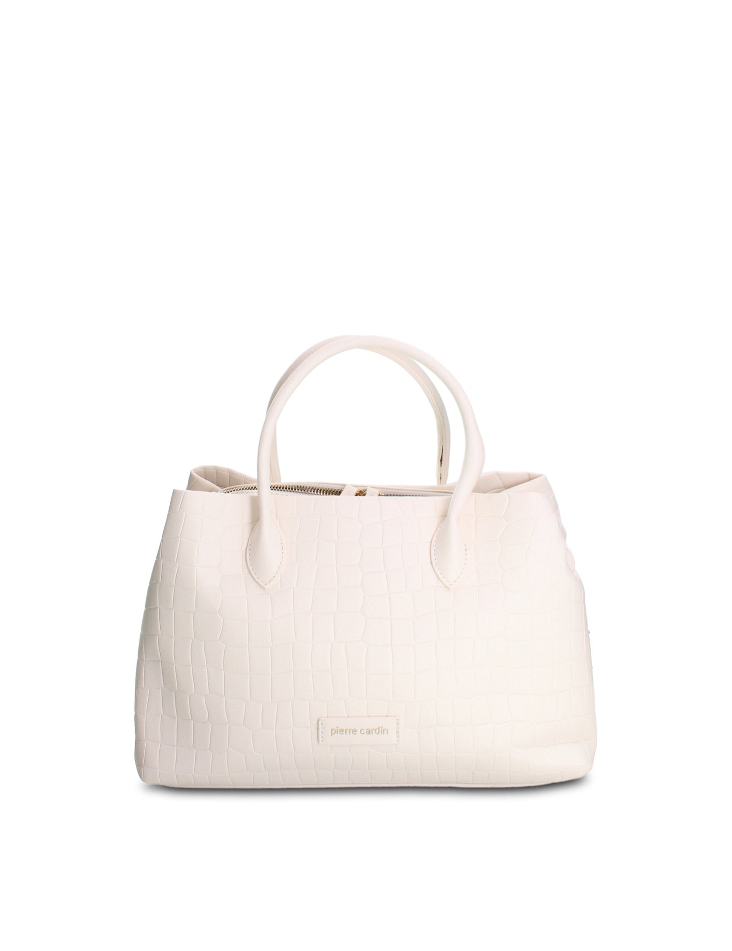 Borsa a Mano in Pelle Vegana Bianco Pierre Cardin