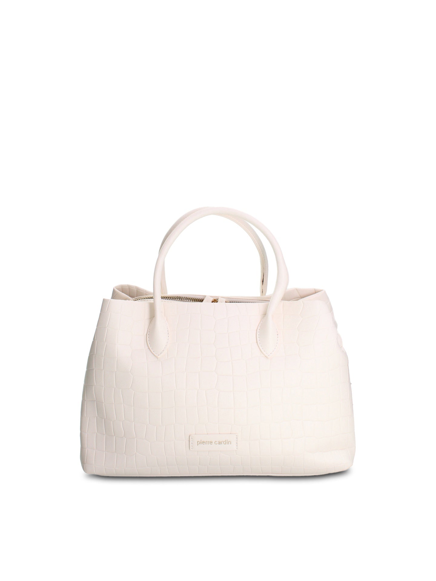 Borsa a Mano in Pelle Vegana Bianco Pierre Cardin