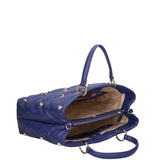 Borsa a Spalla in Pelle Sintetica Blu