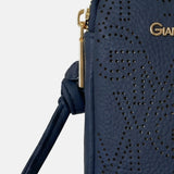 Borsa a tracolla in Pelle Vegana Blue