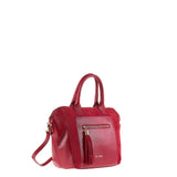 Borsa a Mano in Vera Pelle Rubino