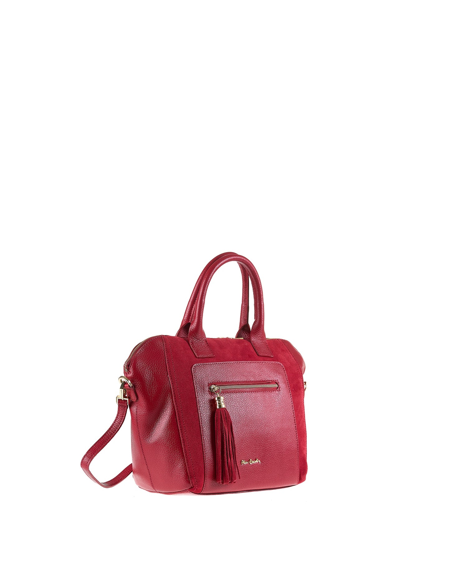 Borsa a Mano in Vera Pelle Rubino