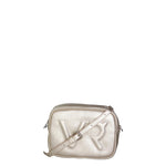 Borsa a Tracolla in Genuine Printed Suede Leather Argento