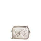 Borsa a Tracolla in Genuine Printed Suede Leather Argento