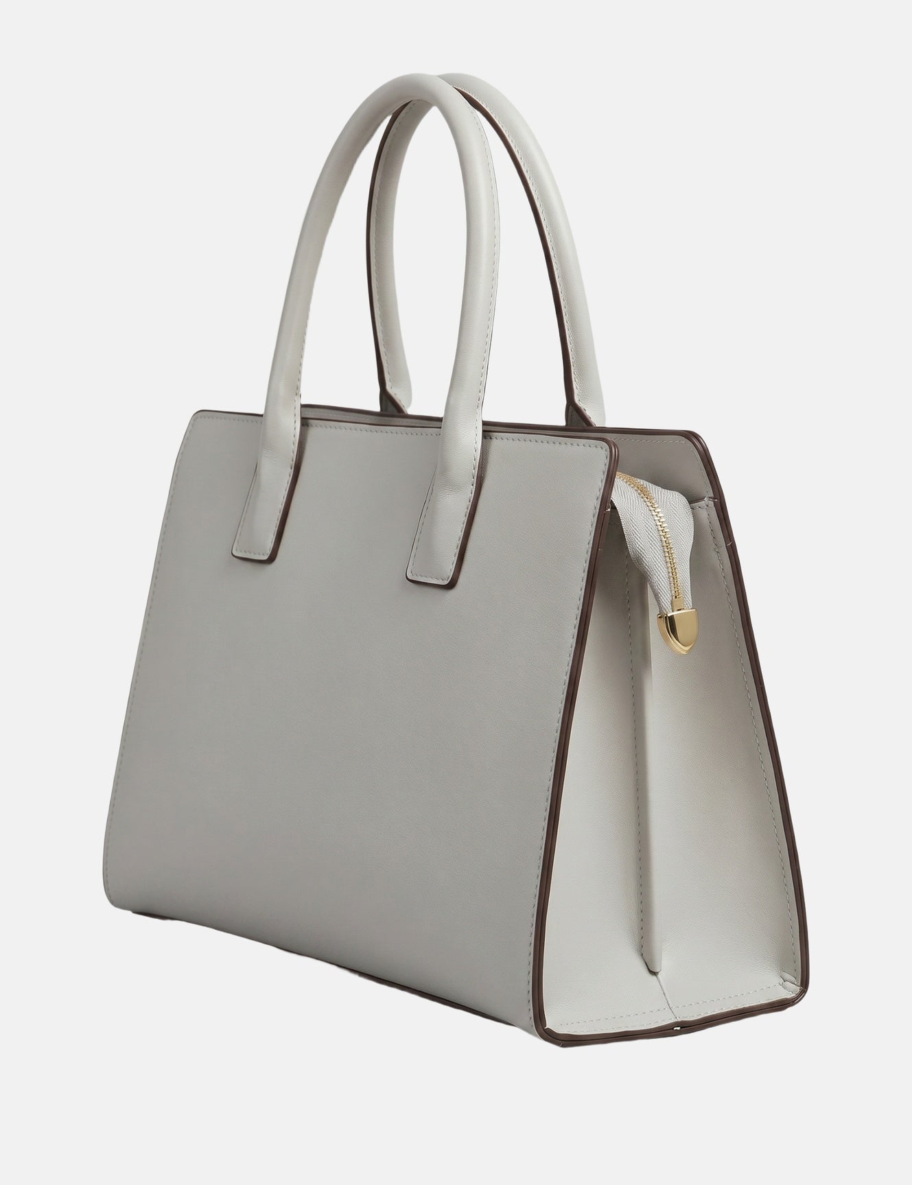 Borsa a spalla in Pelle Vegana Grigio