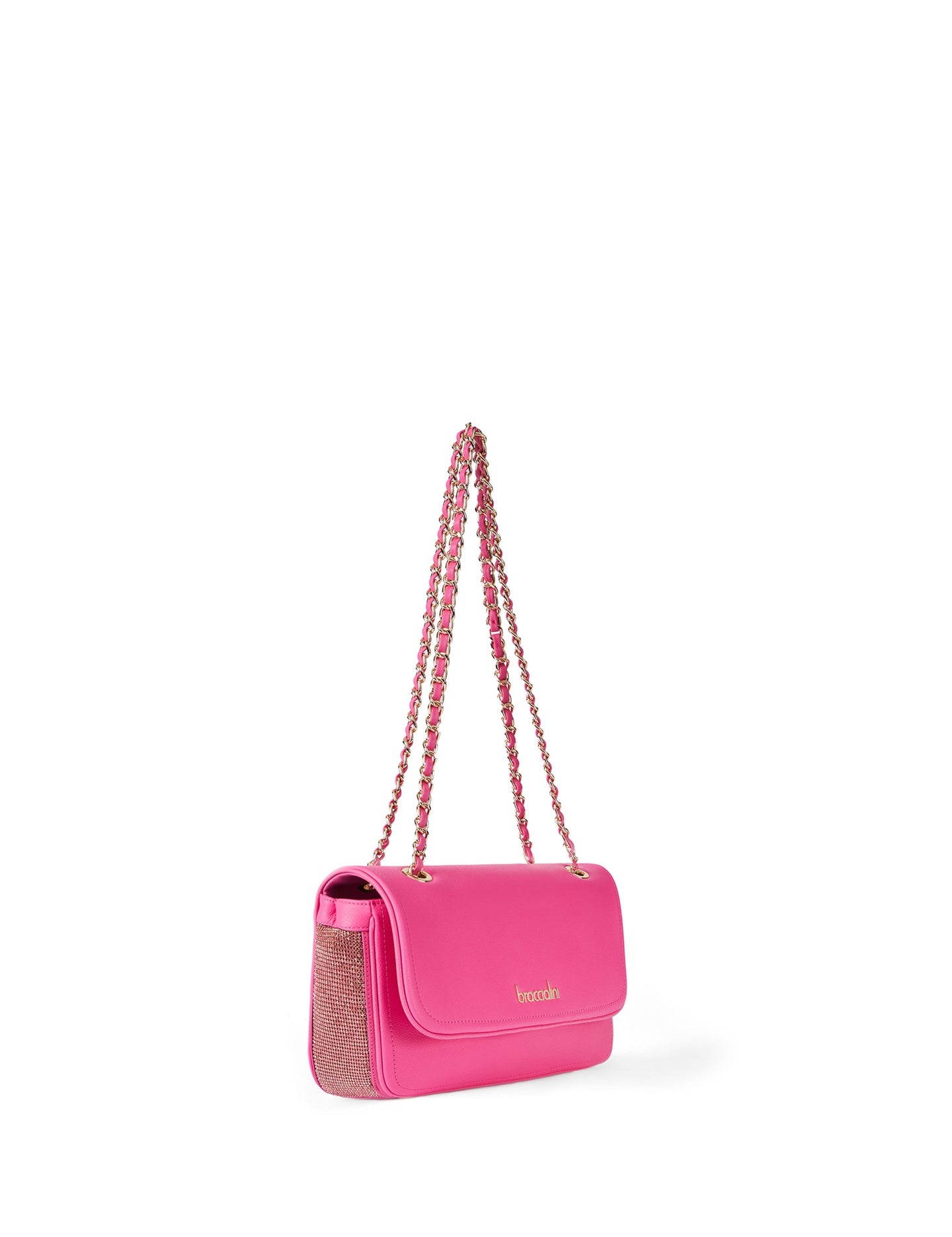 Borsa a Tracolla in Vera Pelle Fuxia