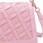 Borsa a Spalla in Pelle Vegana Rosa