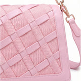 Borsa a Spalla in Pelle Vegana Rosa