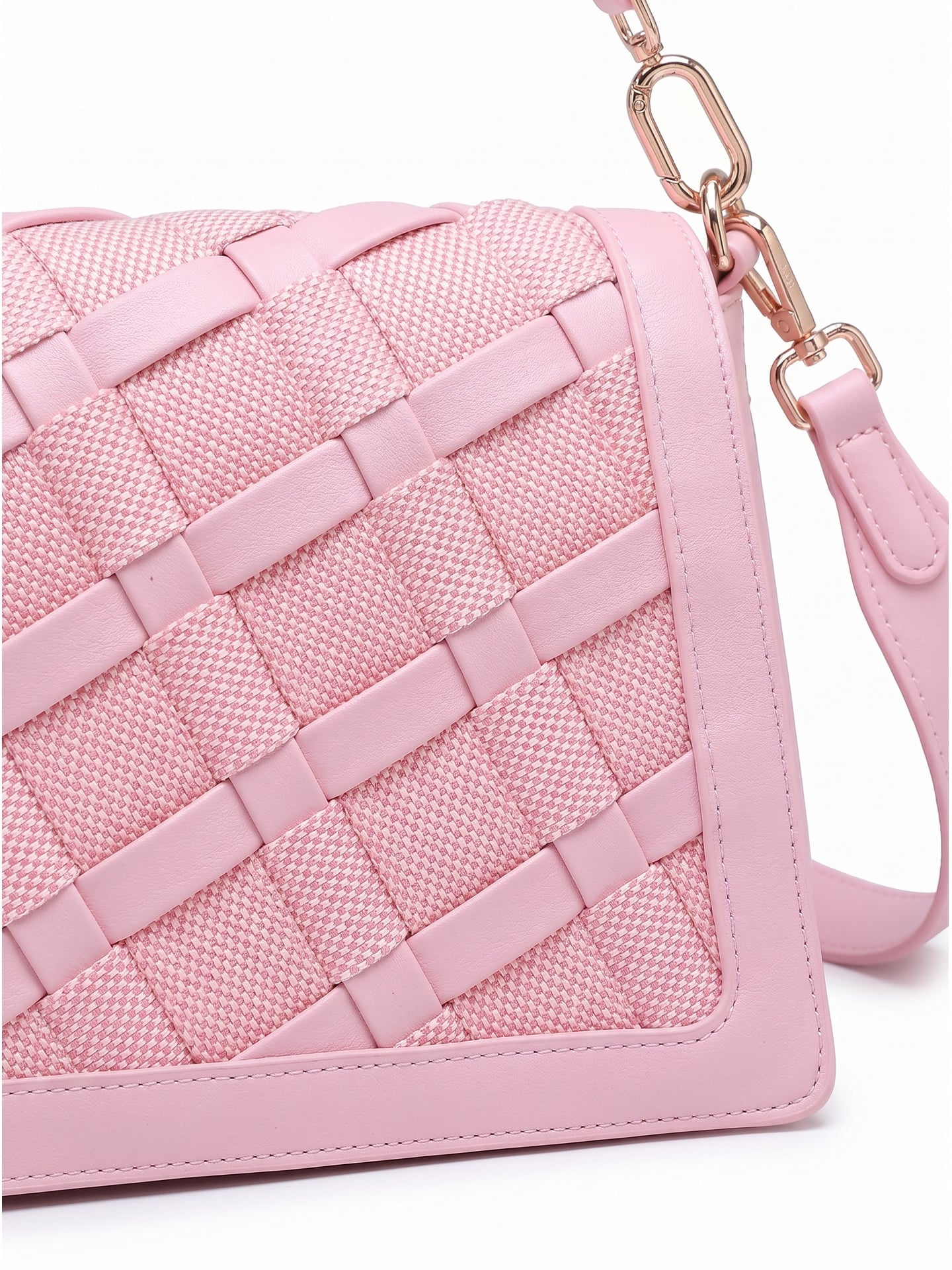 Borsa a Spalla in Pelle Vegana Rosa