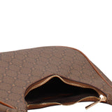 Schultertasche aus veganem Leder in Dunkelbraun