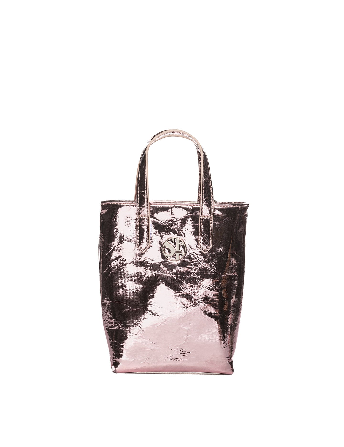 Borsa a Mano in Polyurethane Bronzo