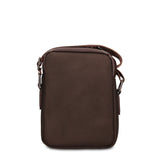 Borsa a Tracolla in 100% Pu Vegan Leather Marrone Scuro