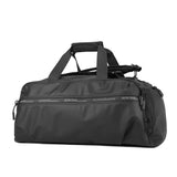 Mochila unisex de poliéster negro.