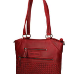 Borsa a Spalla in Vera Pelle Rosso