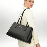 Black Vegan Leather Shoulder Bag