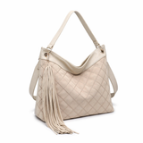 Borsa a Spalla in Pelle Vegana Beige