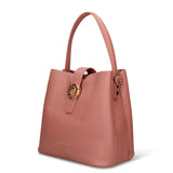 Beuteltasche aus antikem rosa veganem Leder