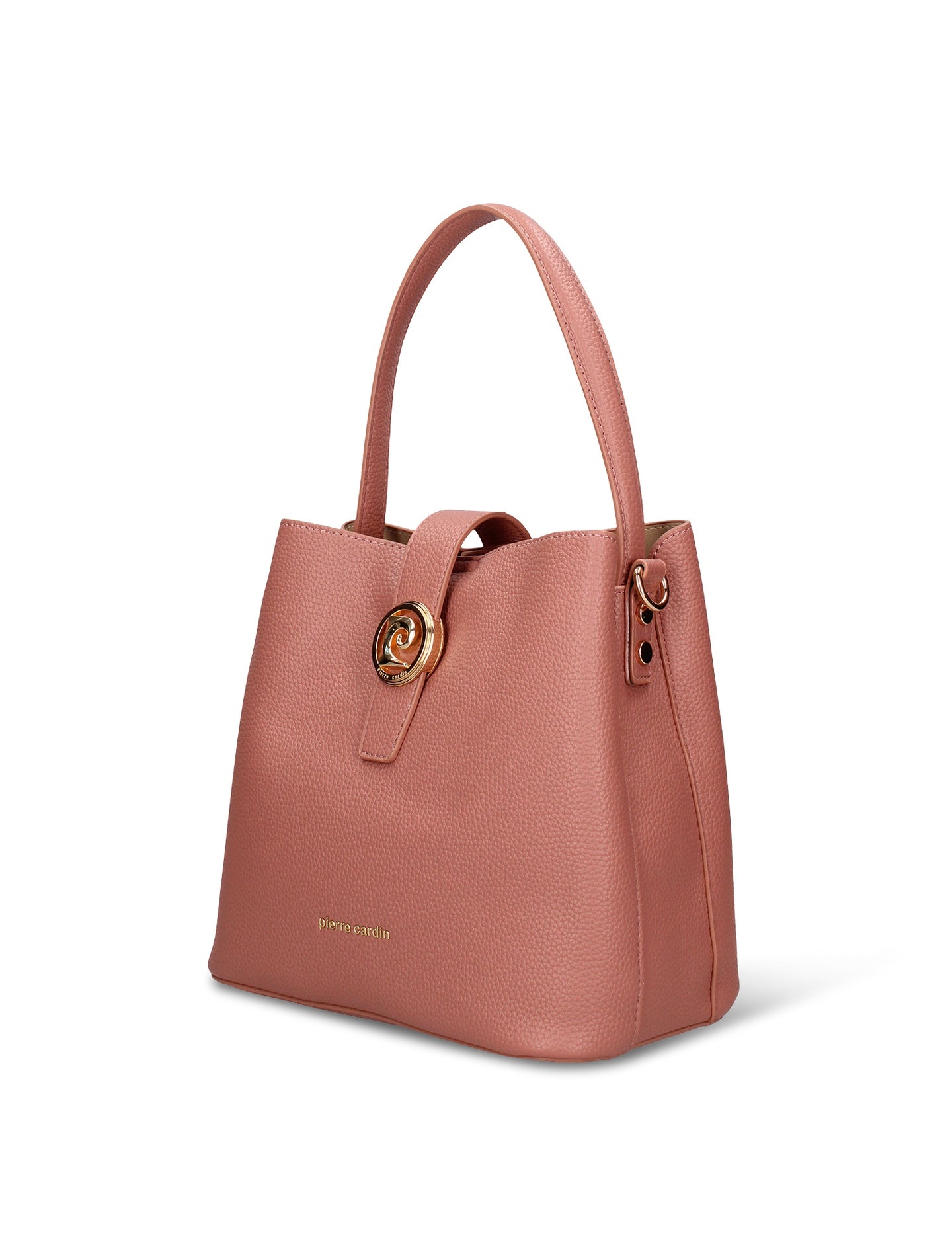 Beuteltasche aus antikem rosa veganem Leder