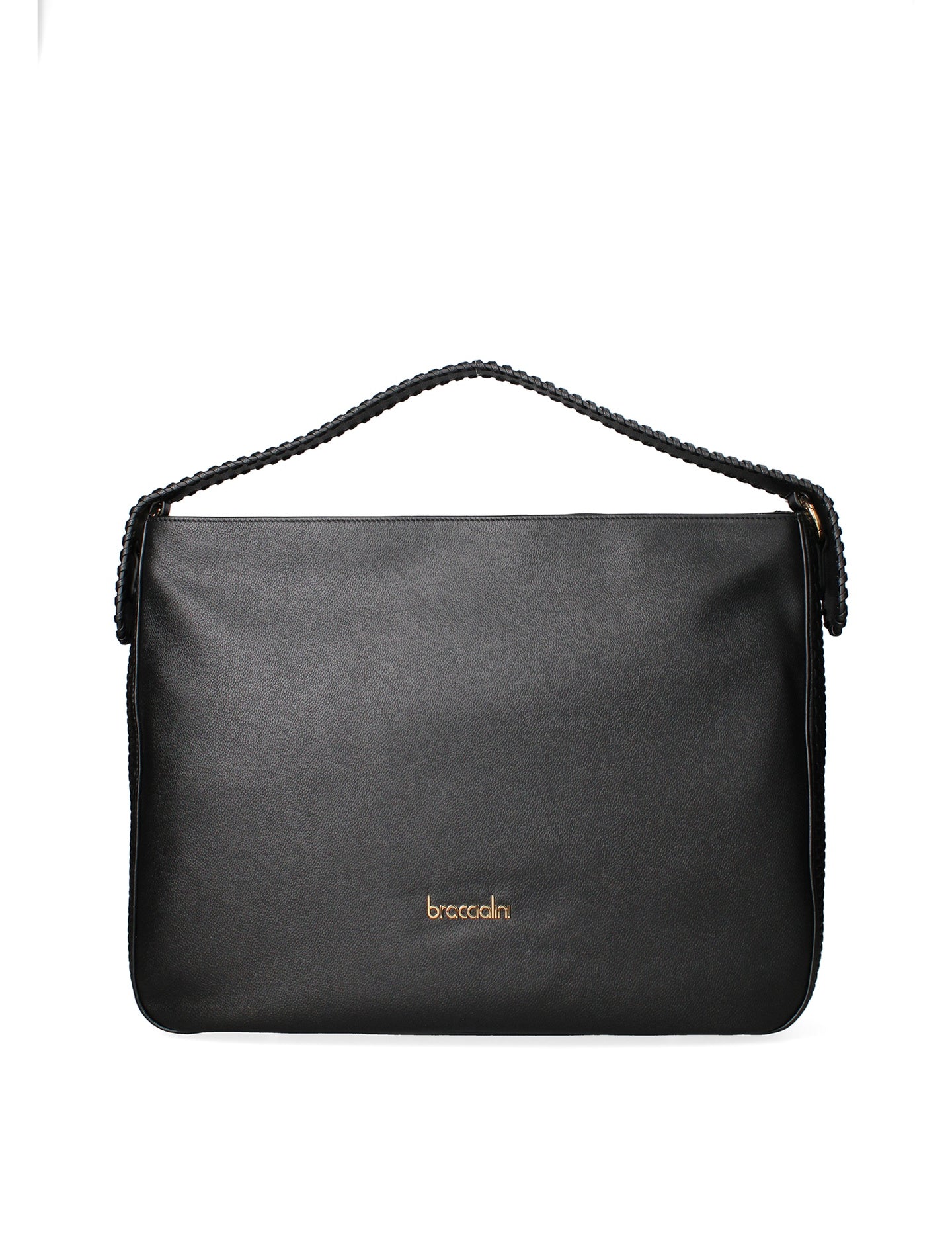 Borsa a Spalla in Vera Pelle Nero Braccialini
